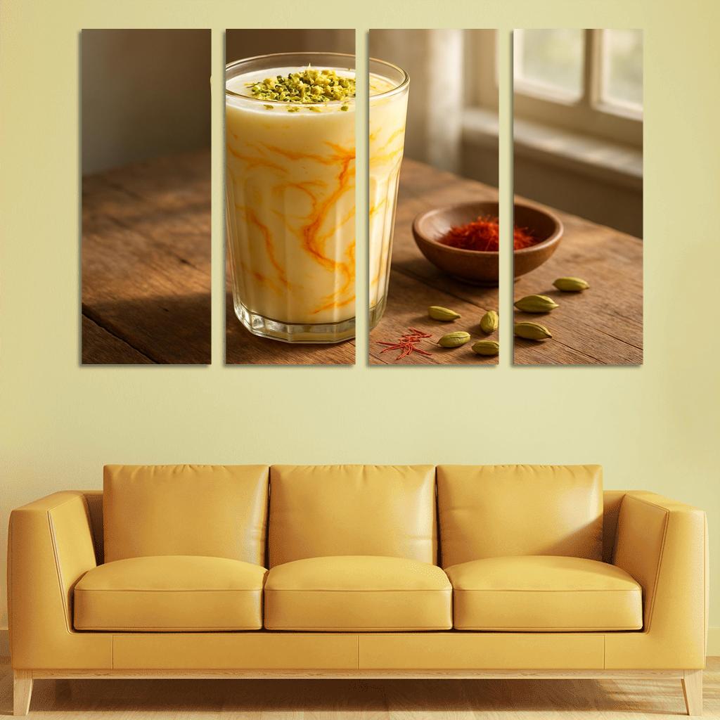 Saffron Sunrise Yogurt Lassi wall decor