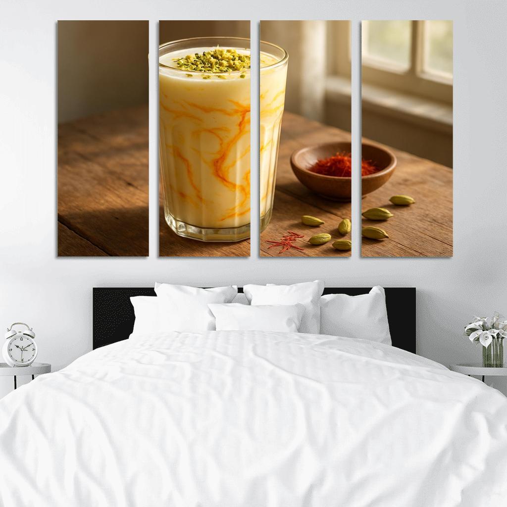 Saffron Sunrise Yogurt Lassi wall decor