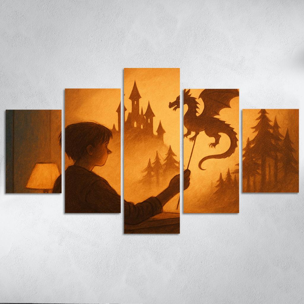 Shadow Puppet Storycraft custom paintings frame