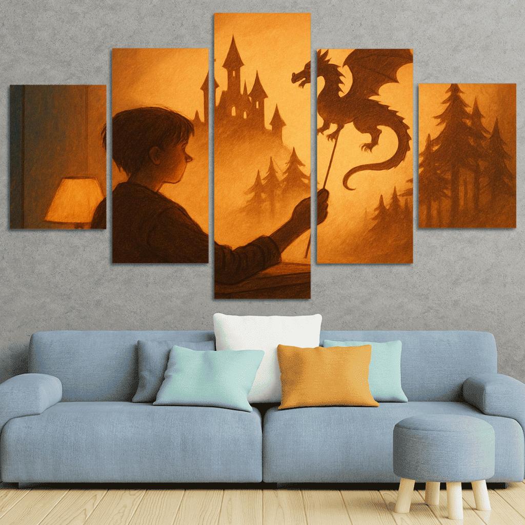 Shadow Puppet Storycraft custom paintings frame