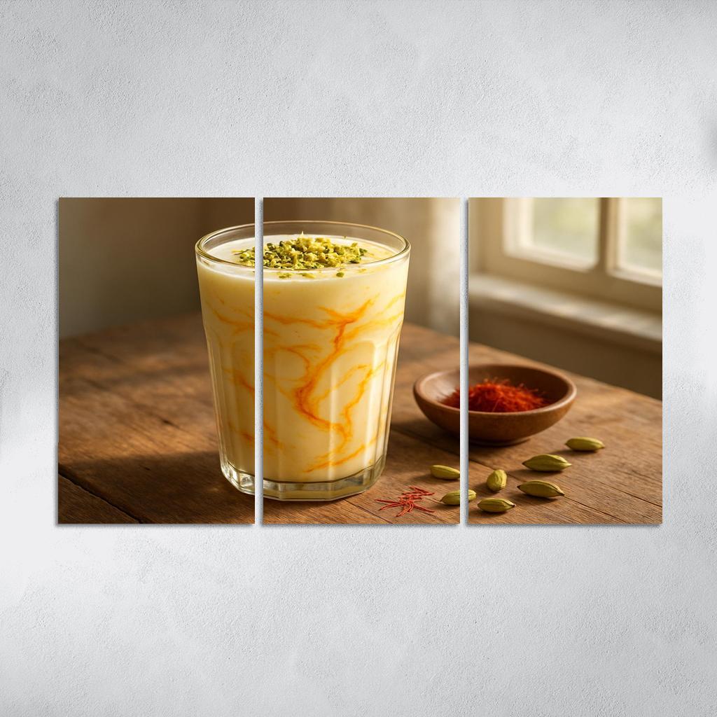 Saffron Sunrise Yogurt Lassi wall decor
