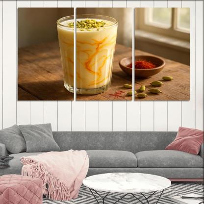 Saffron Sunrise Yogurt Lassi wall decor