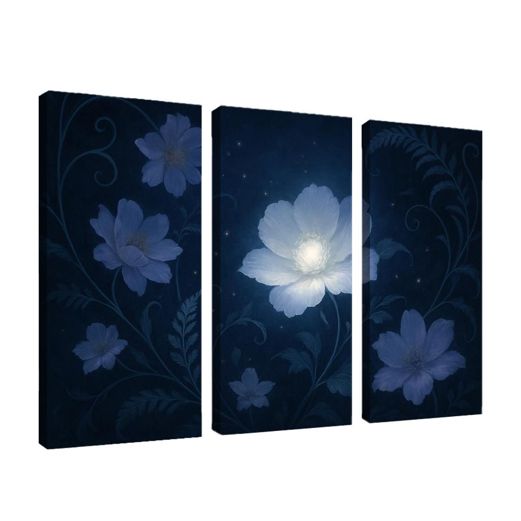 Luminous Night Bloom Tapestry custom paintings frame