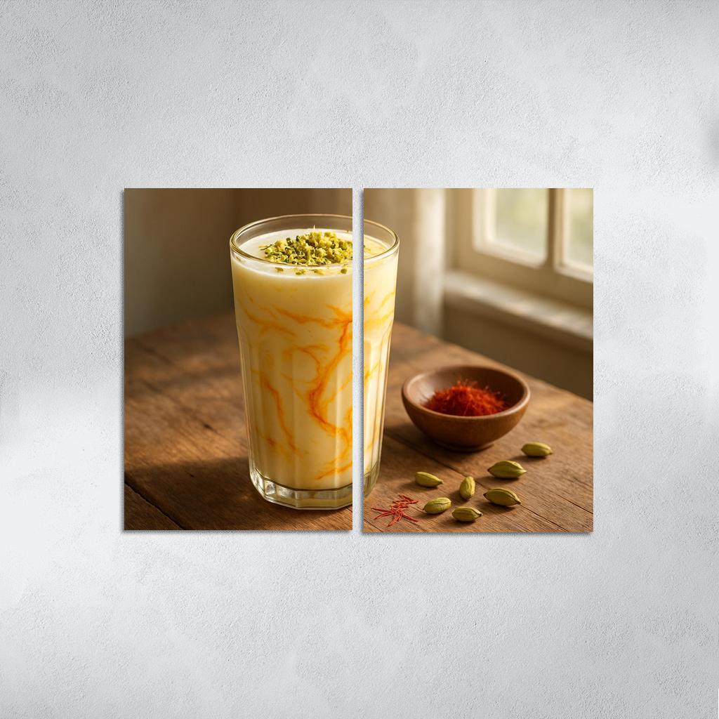 Saffron Sunrise Yogurt Lassi wall decor