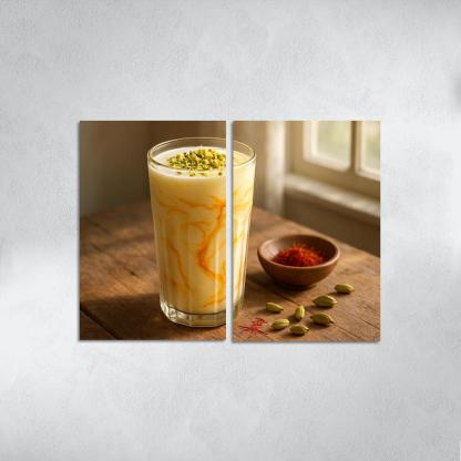 Saffron Sunrise Yogurt Lassi wall decor
