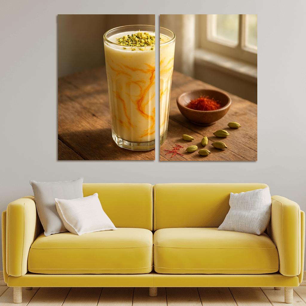Saffron Sunrise Yogurt Lassi wall decor