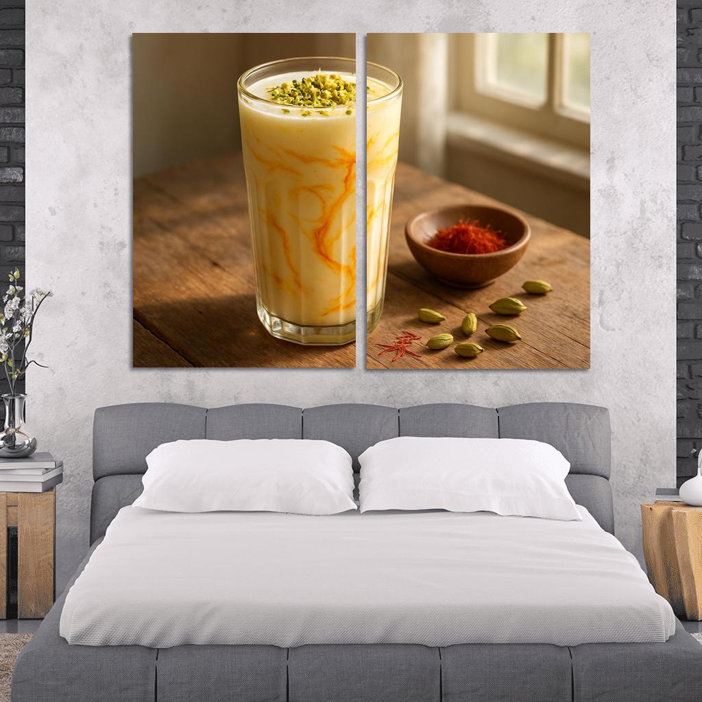 Saffron Sunrise Yogurt Lassi wall decor
