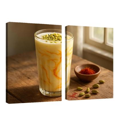 Saffron Sunrise Yogurt Lassi wall decor