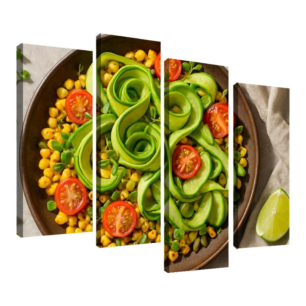 Charred Corn And Avocado Ribbon Salad custom paintings frame
