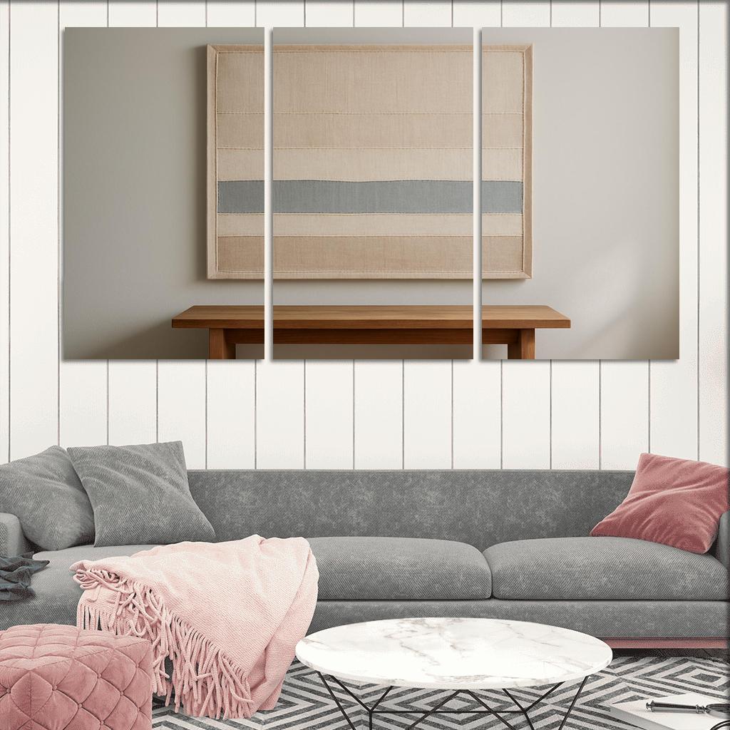 Textured Linen Horizon Panel abstract paintings frame