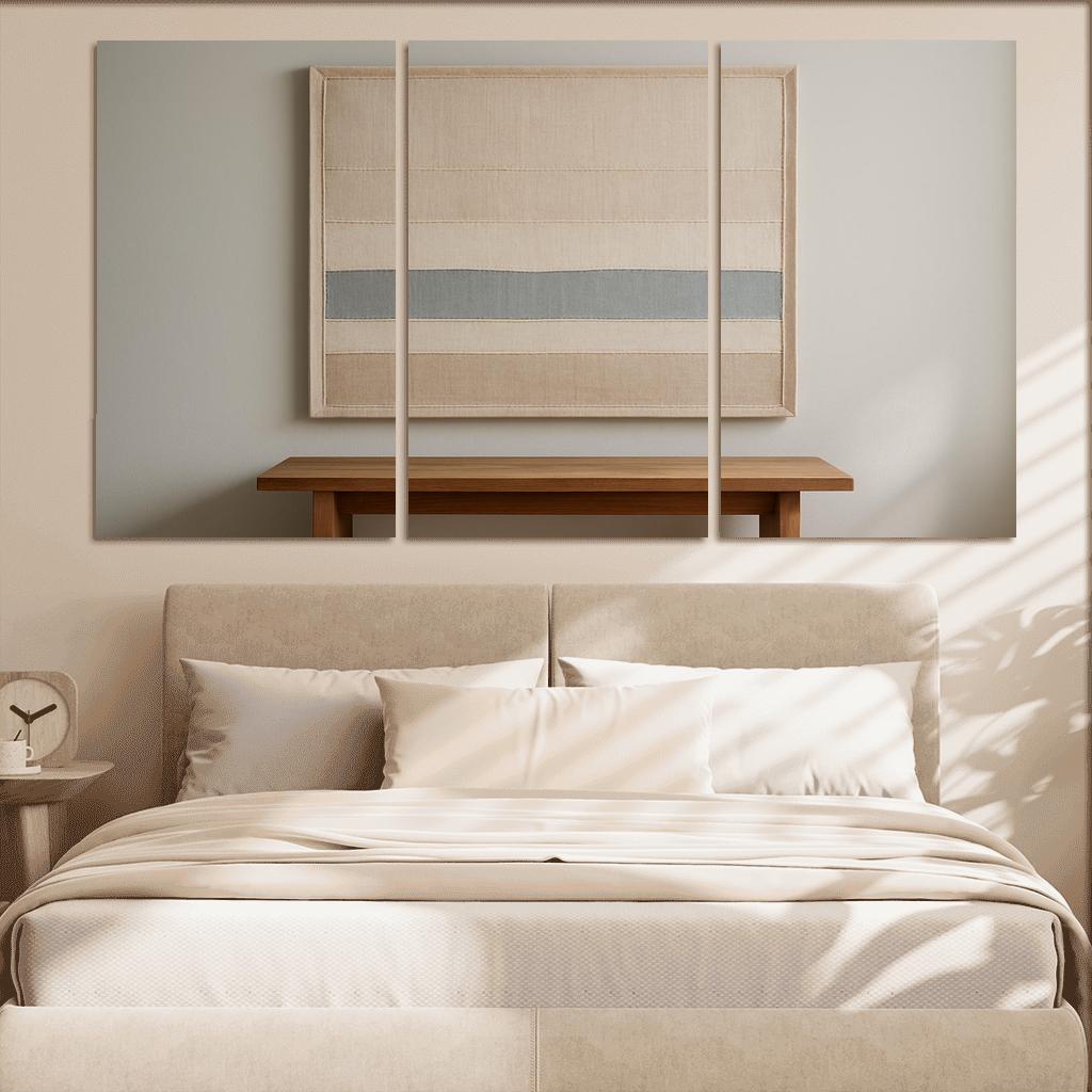 Textured Linen Horizon Panel abstract paintings frame