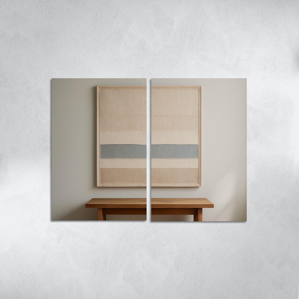 Textured Linen Horizon Panel abstract paintings frame