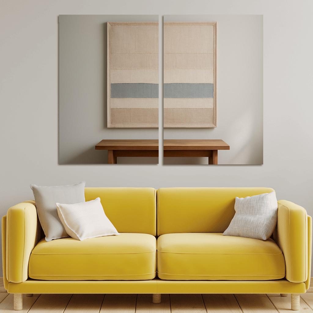 Textured Linen Horizon Panel abstract paintings frame