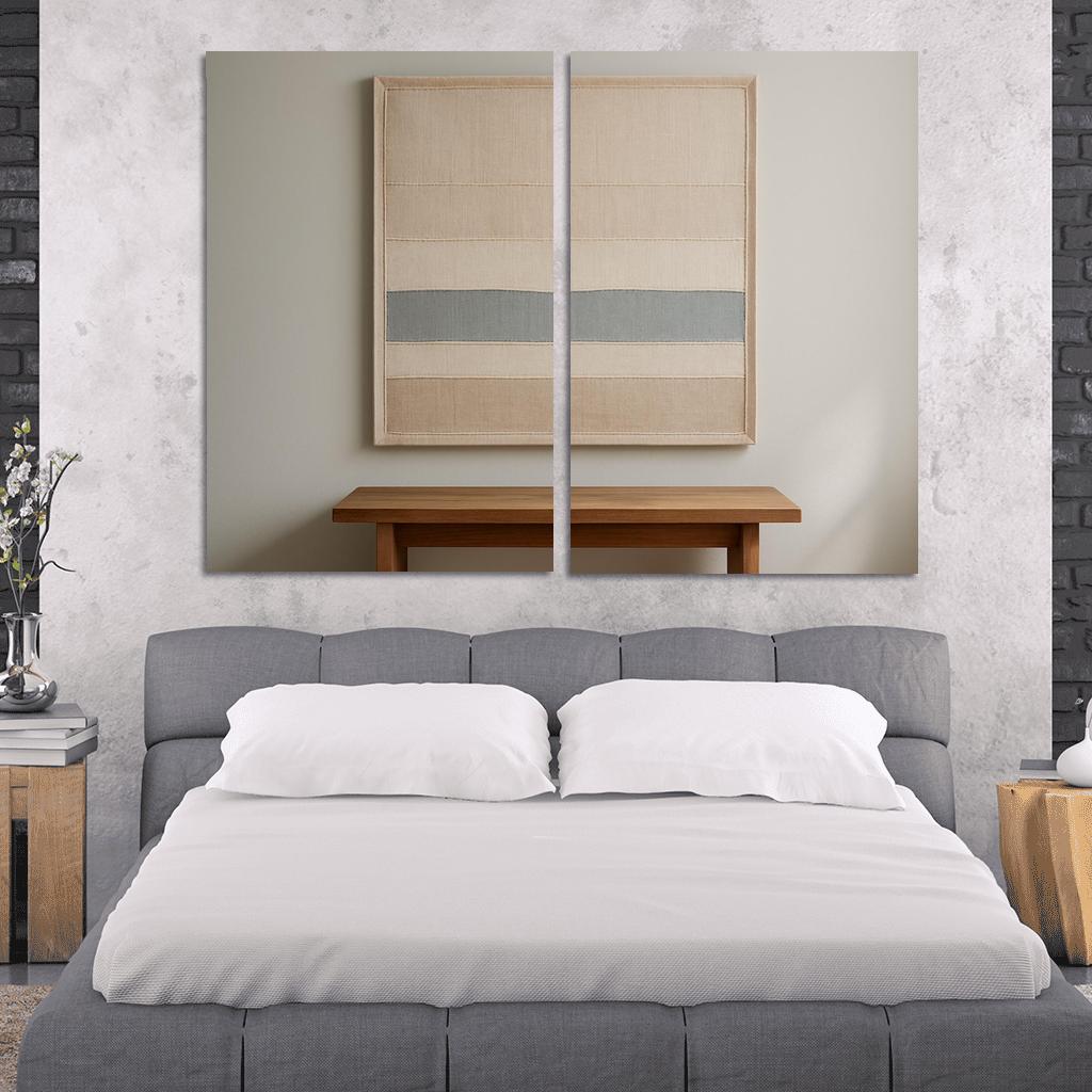 Textured Linen Horizon Panel abstract paintings frame