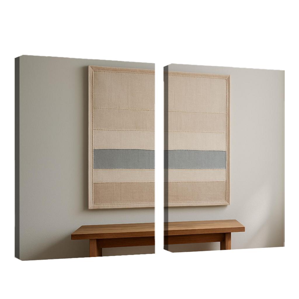 Textured Linen Horizon Panel abstract paintings frame