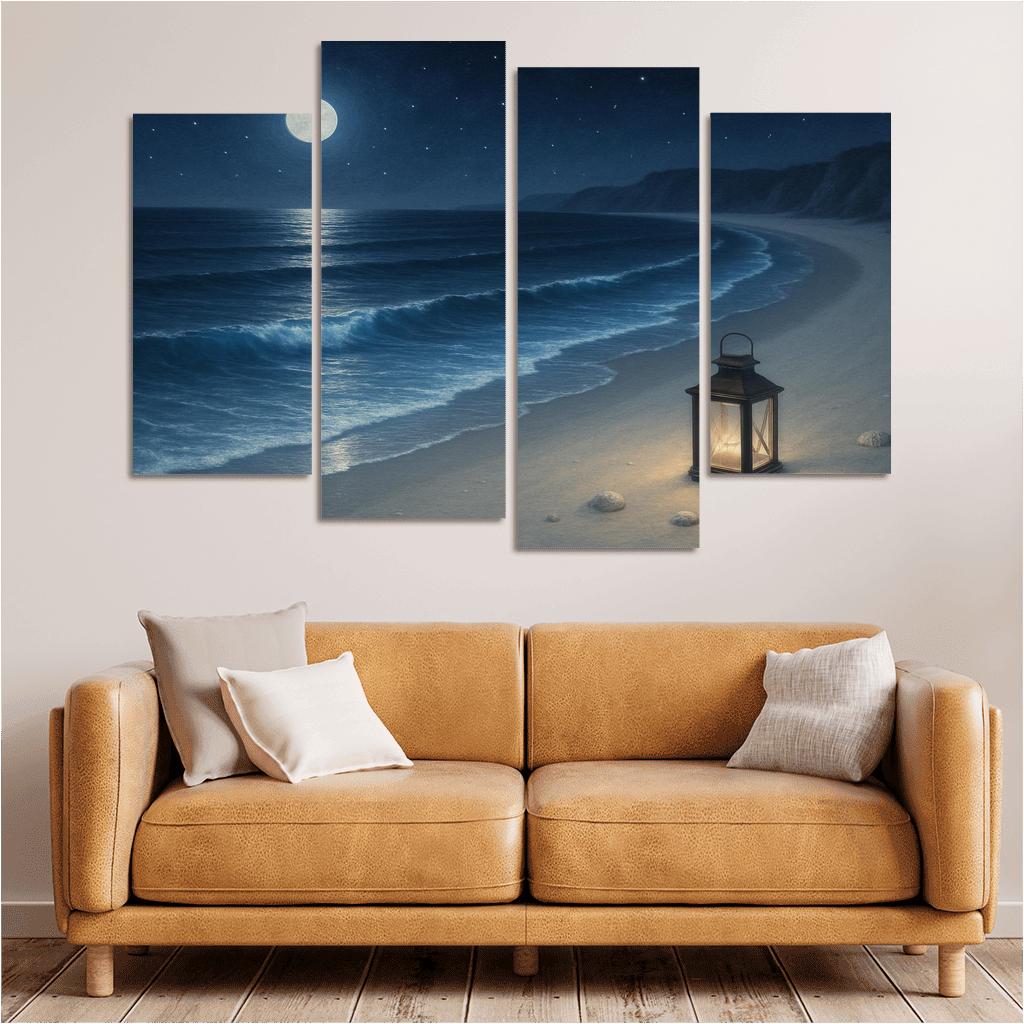 Moonlit Pearl Shore wall decor