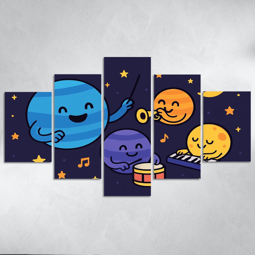 Planet Music Orchestra In Space wall decor
