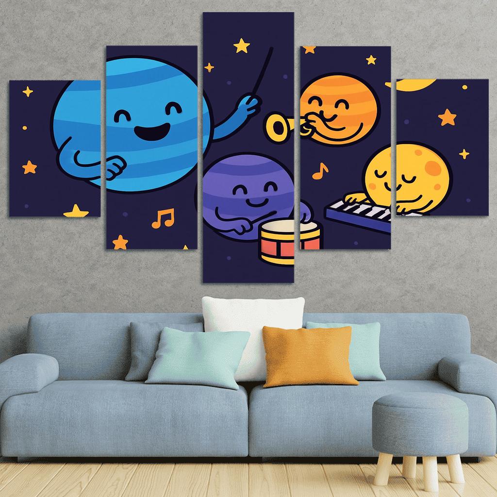 Planet Music Orchestra In Space wall decor
