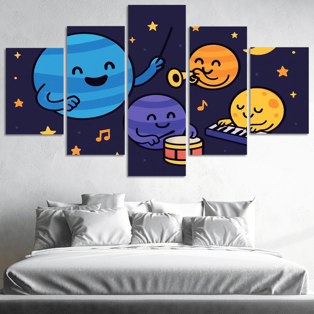 Planet Music Orchestra In Space wall decor