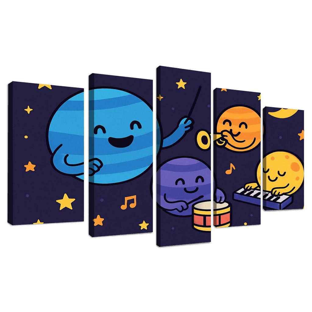 Planet Music Orchestra In Space wall decor