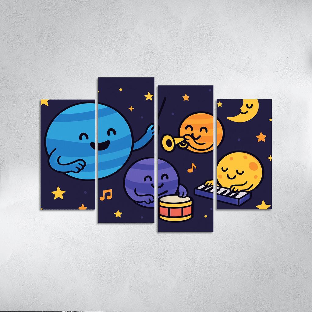 Planet Music Orchestra In Space wall decor