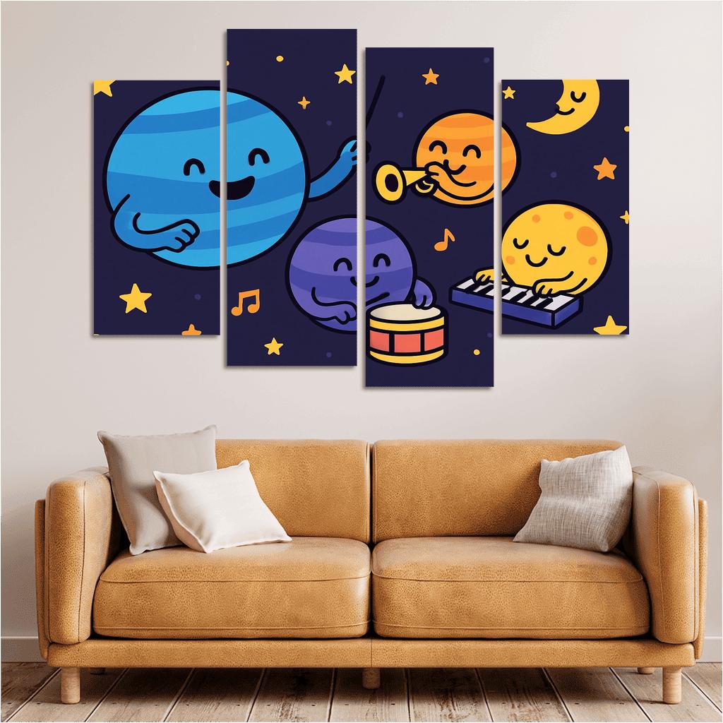 Planet Music Orchestra In Space wall decor