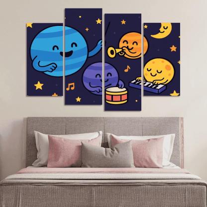 Planet Music Orchestra In Space wall decor