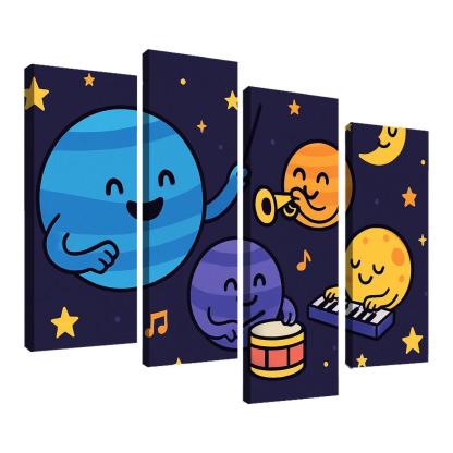 Planet Music Orchestra In Space wall decor