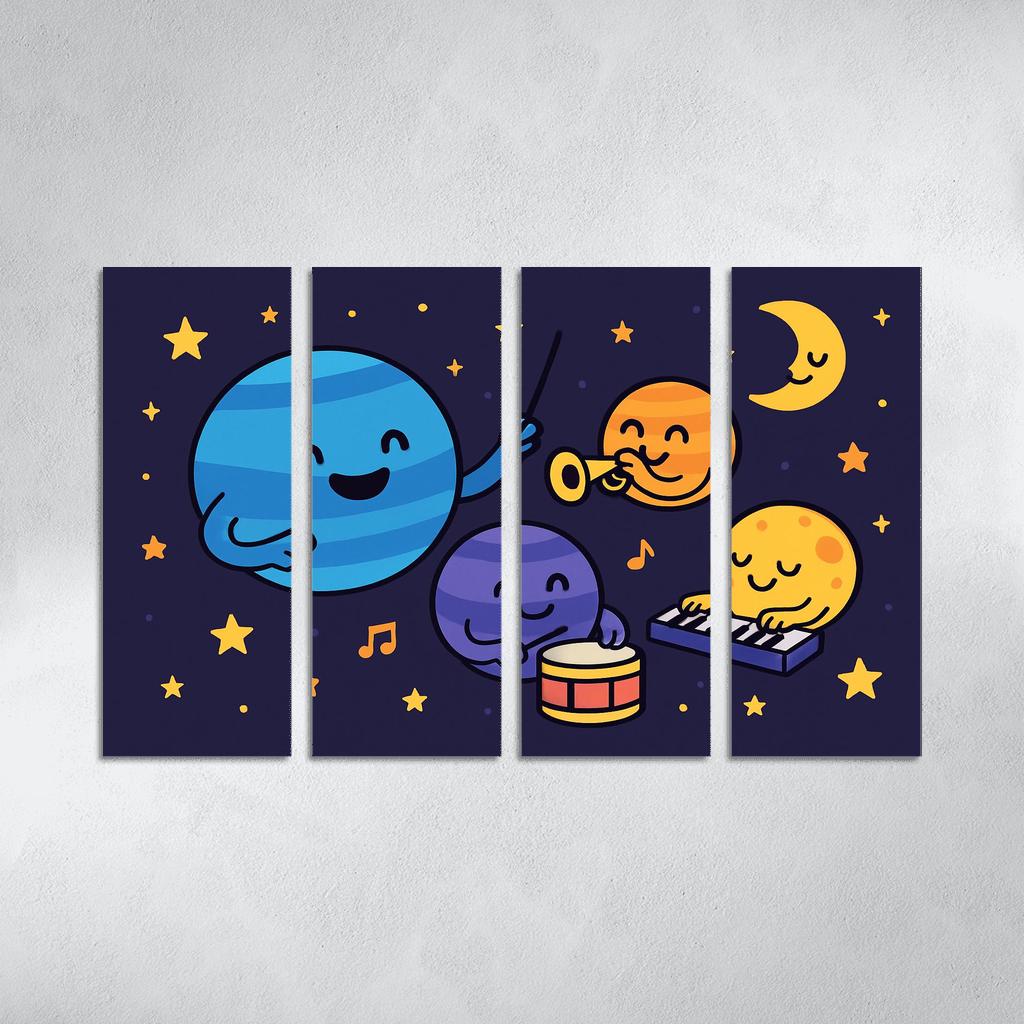Planet Music Orchestra In Space wall decor