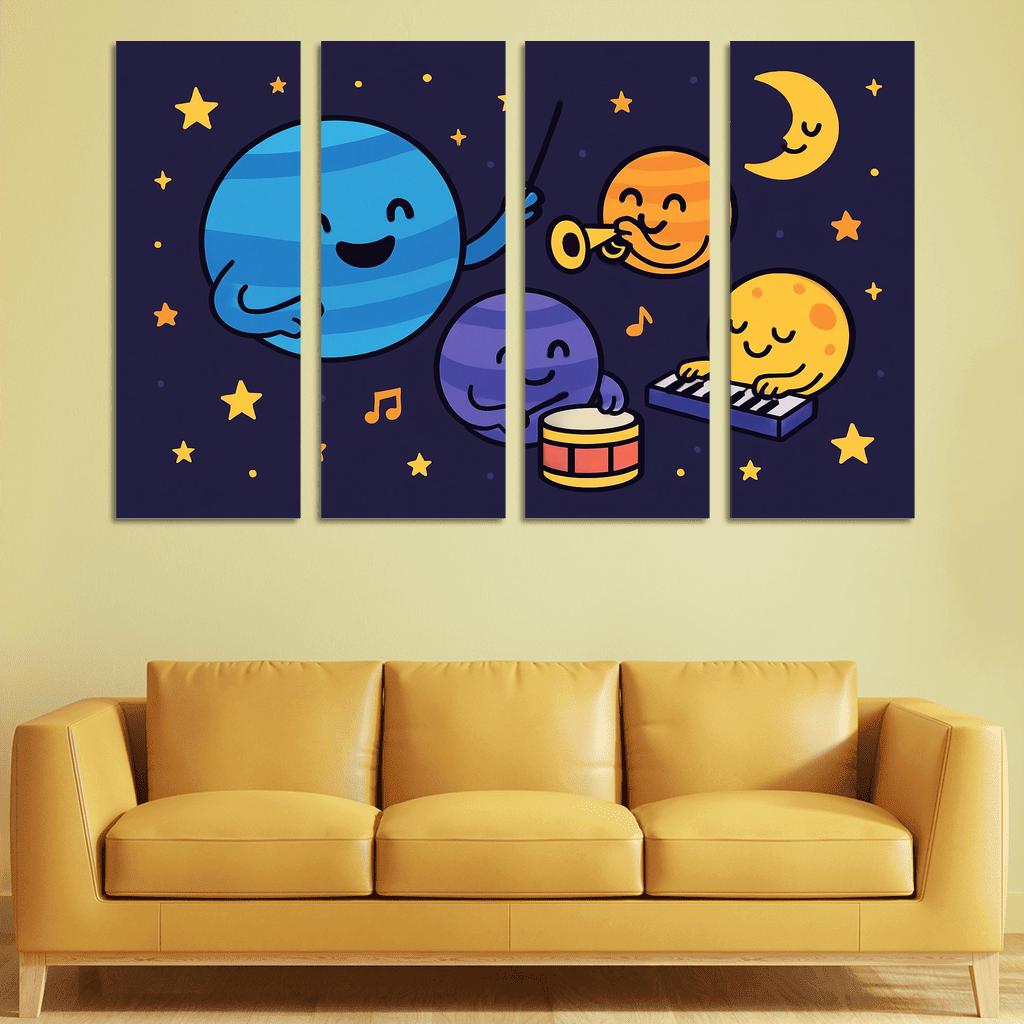 Planet Music Orchestra In Space wall decor