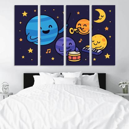 Planet Music Orchestra In Space wall decor
