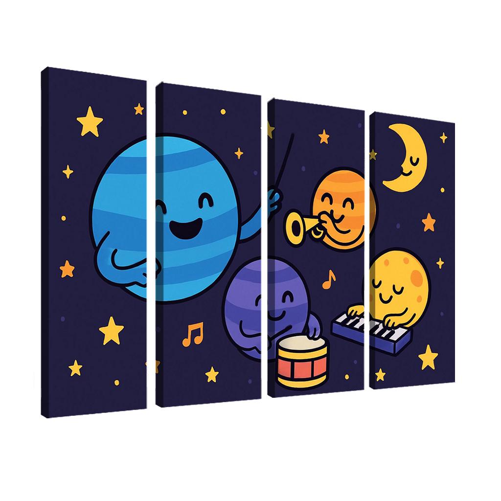 Planet Music Orchestra In Space wall decor