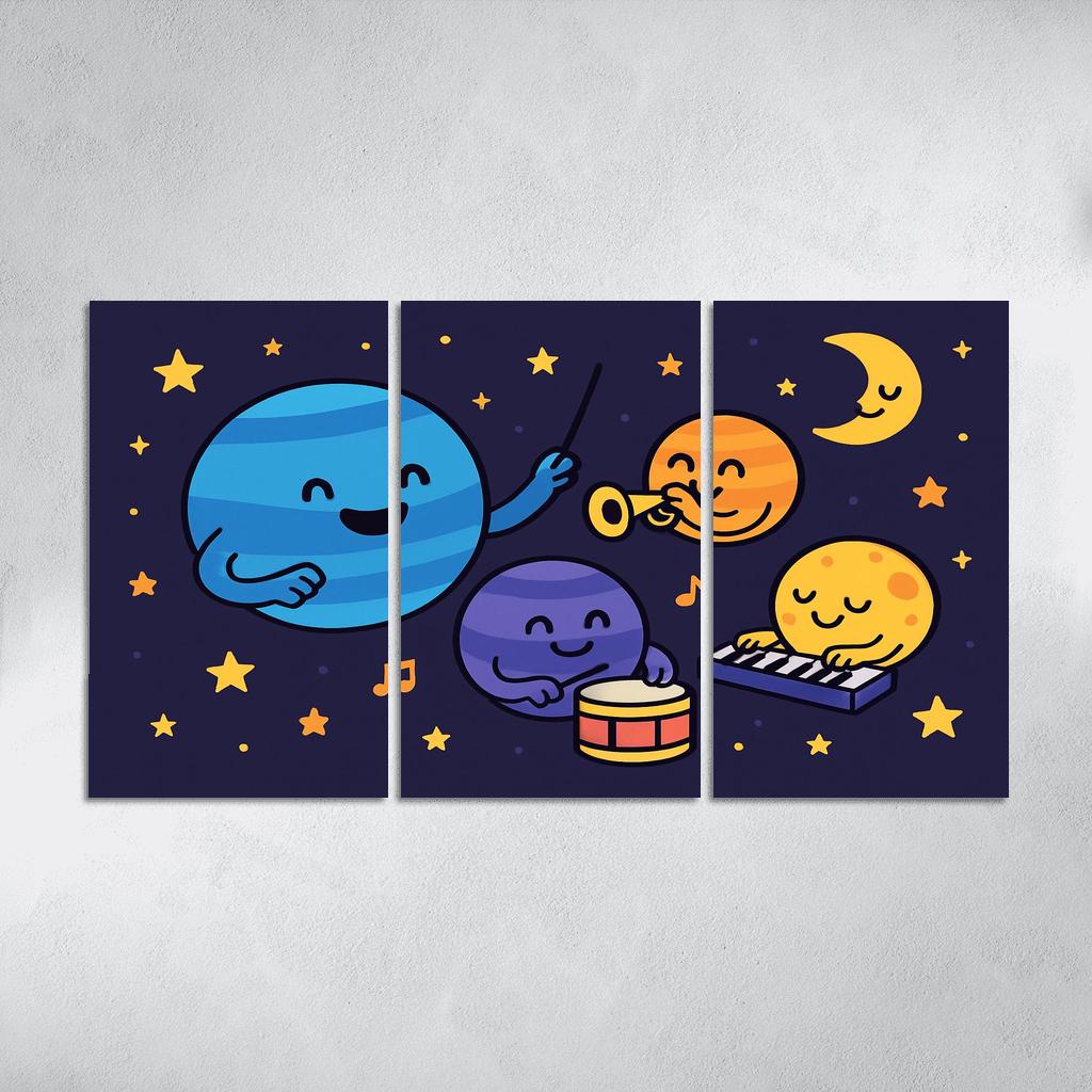 Planet Music Orchestra In Space wall decor
