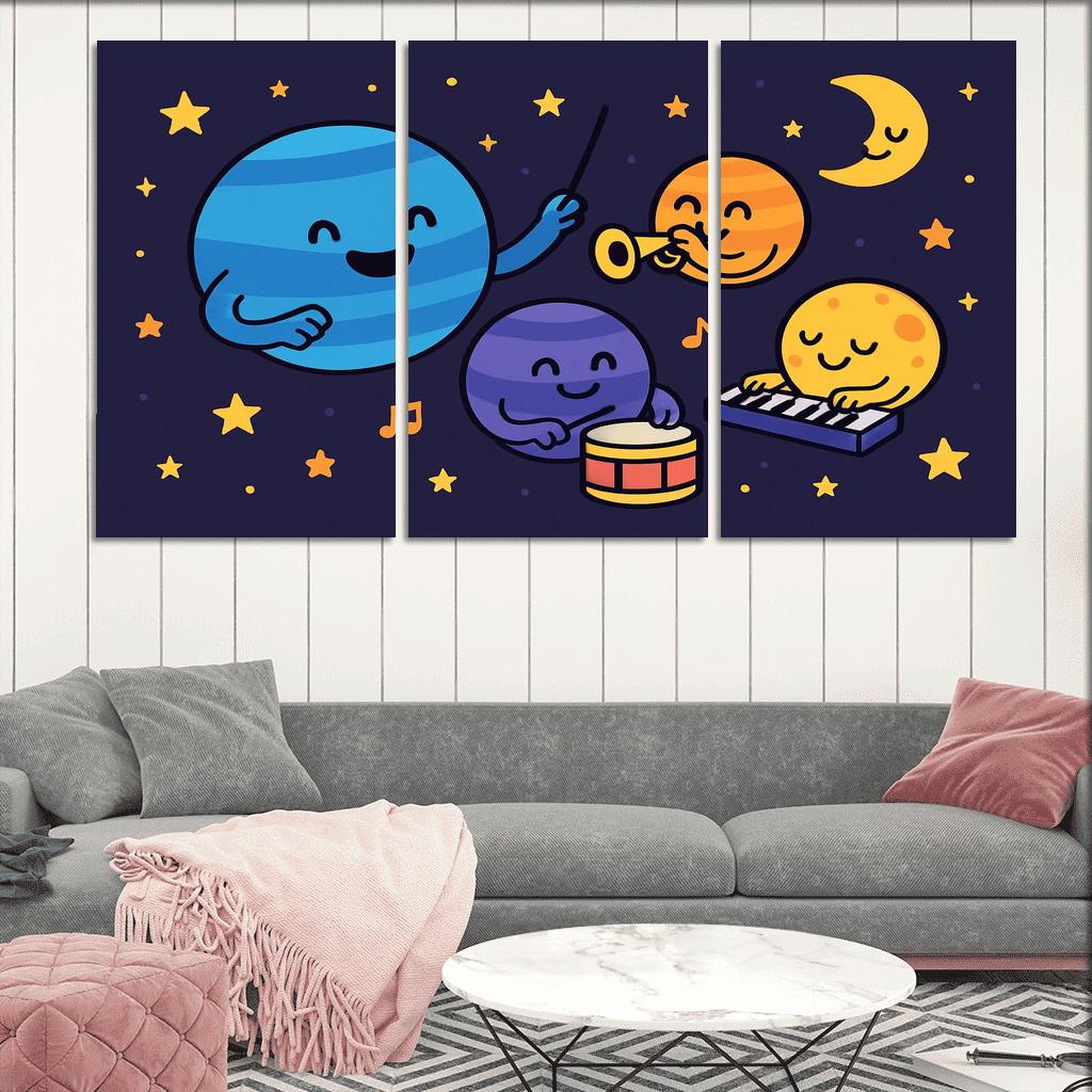 Planet Music Orchestra In Space wall decor