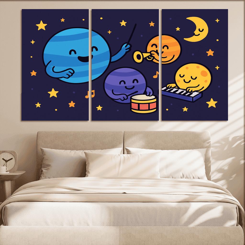 Planet Music Orchestra In Space wall decor