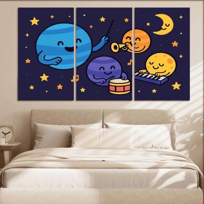Planet Music Orchestra In Space wall decor
