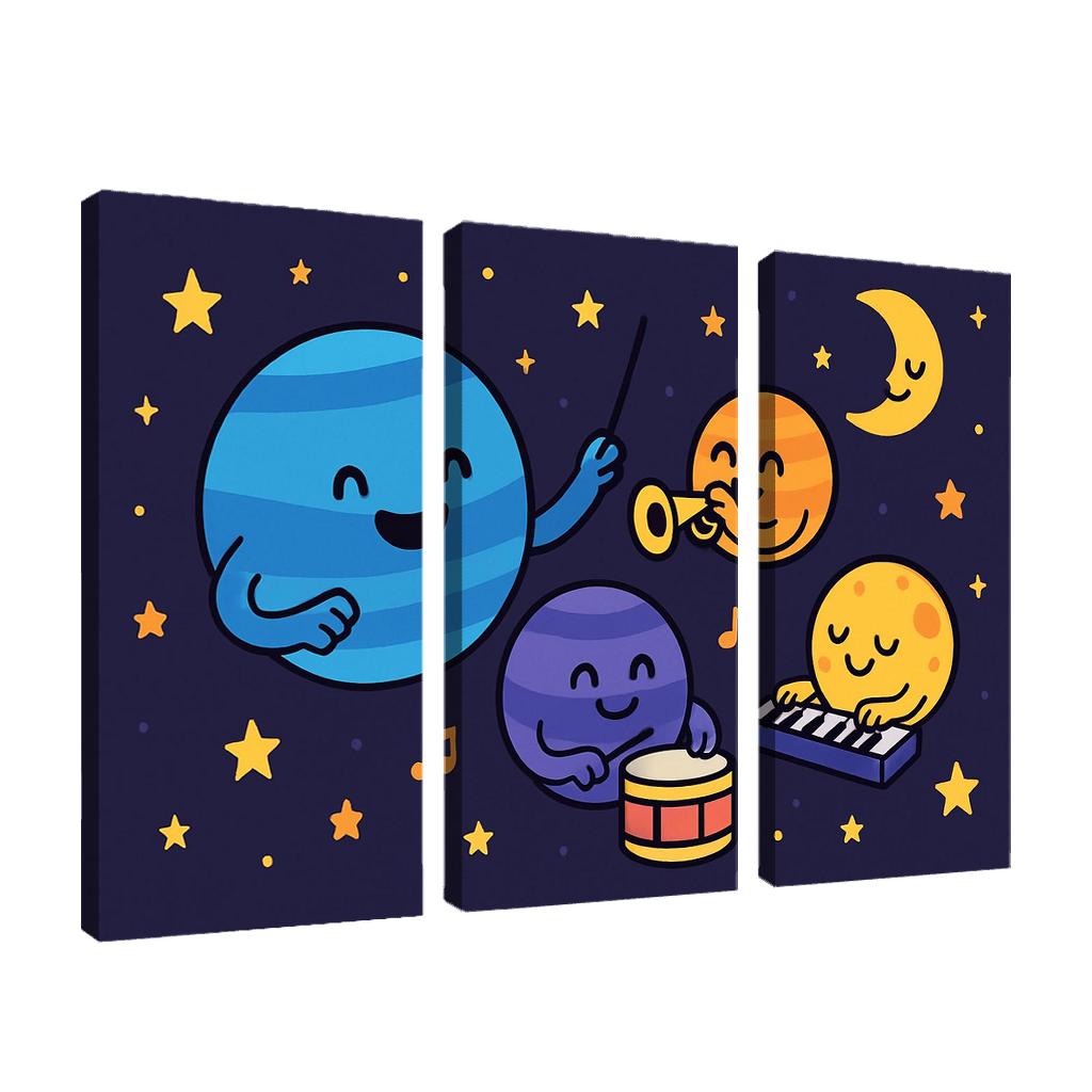 Planet Music Orchestra In Space wall decor