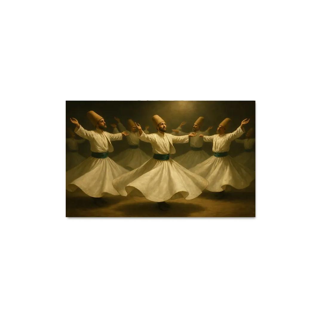Whirling Echoes Of Sufi Devotion framed paintings