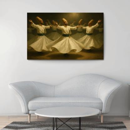 Whirling Echoes Of Sufi Devotion framed paintings