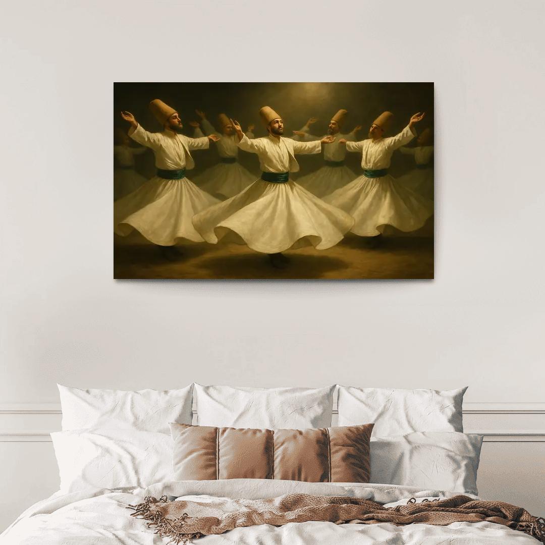 Whirling Echoes Of Sufi Devotion framed paintings