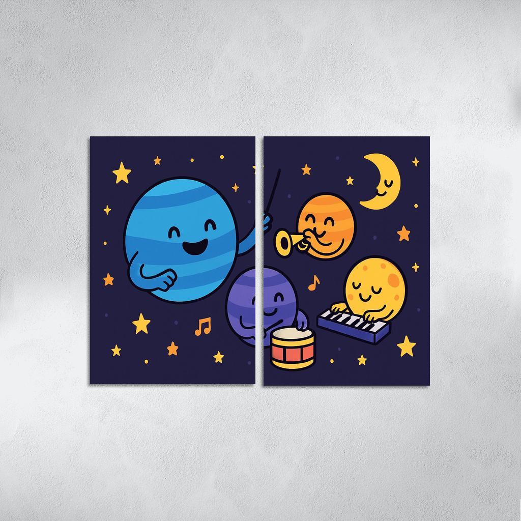 Planet Music Orchestra In Space wall decor