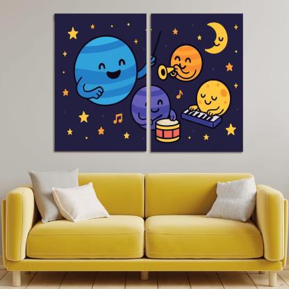 Planet Music Orchestra In Space wall decor