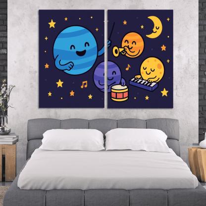 Planet Music Orchestra In Space wall decor