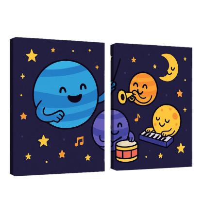 Planet Music Orchestra In Space wall decor