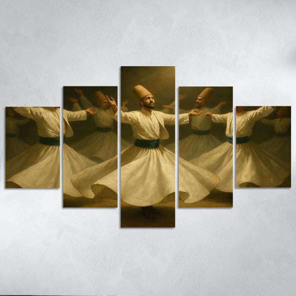 Whirling Echoes Of Sufi Devotion framed paintings