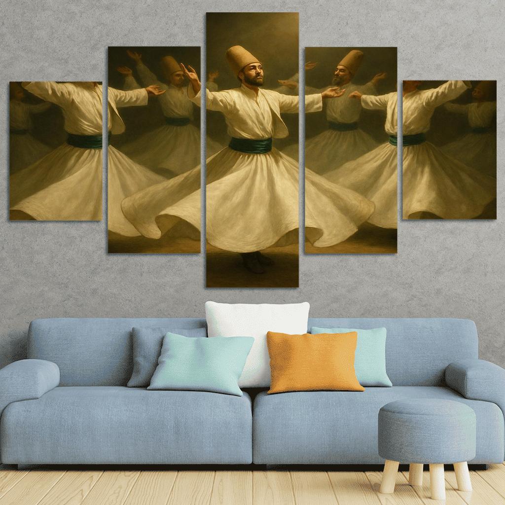 Whirling Echoes Of Sufi Devotion framed paintings