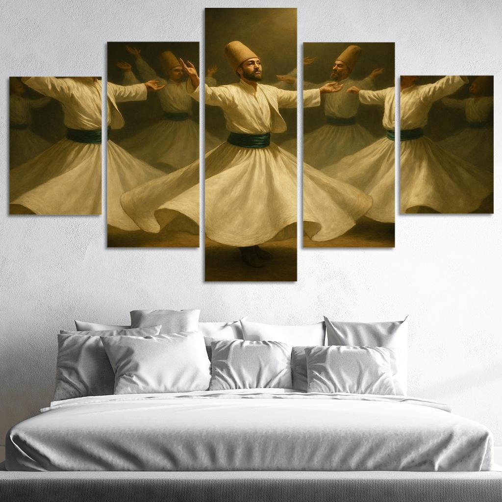 Whirling Echoes Of Sufi Devotion framed paintings