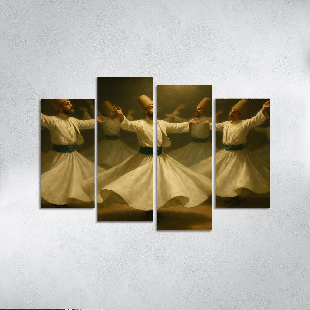 Whirling Echoes Of Sufi Devotion framed paintings