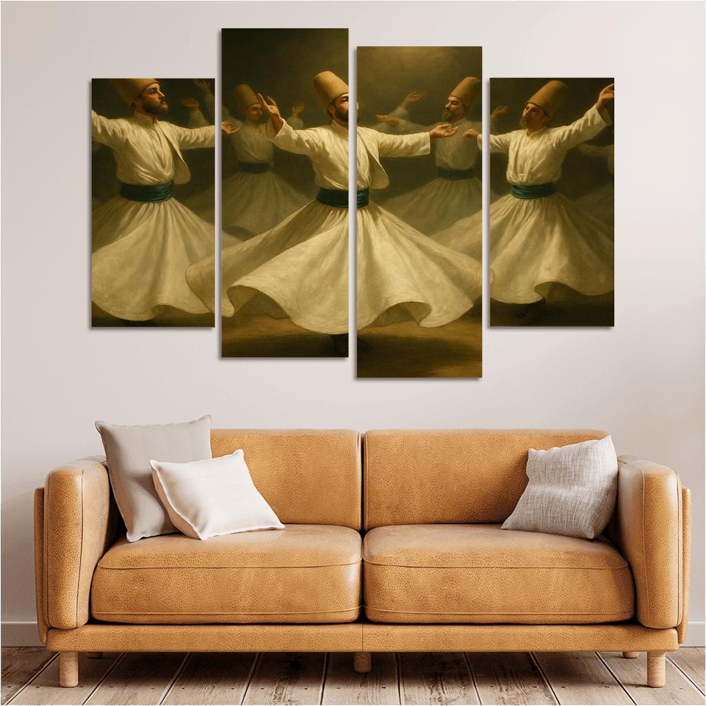 Whirling Echoes Of Sufi Devotion framed paintings