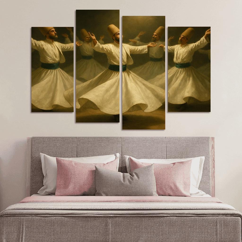 Whirling Echoes Of Sufi Devotion framed paintings